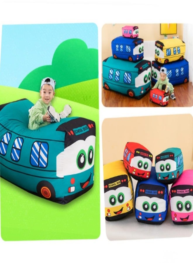 OUKEYI 11.8 Inch/30cm Car Plush Toy Simulation Bus Cute Cartoon Pillow Filling Car Plush Pillow Toy Gift Children's Birthday Party Gift (Green) - Image 5